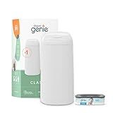 Diaper Genie Classic Pail Includes 1 Starter Square Refill That can Hold up to 165 Newborn-Sized Diapers.