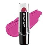 wet n wild Silk Finish Lipstick, Hydrating Rich Buildable Lip Color, Formulated with Vitamins A,E, & Macadamia for Ultimate Hydration, Cruelty-Free & Vegan - Fuchsia with Blue Pearl