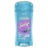 Secret Fresh Antiperspirant Deodorant for Women, 72hr Breathable Sweat & Odor Protection, Instant Freshness & Gentle, PH Balancing Minerals, Clear Gel, Relaxing Lavender Scent, 2.6 oz