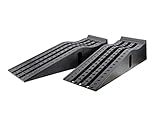 MaxxHaul 50515 6.25" Lift Car Ramps, 2-Pack – 13,000lb GVW, Deep Grooved Surface for Stable Tire Placement, Heavy-Duty, Black