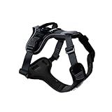 ShawnCo Basecamp Dog Harness, No-Pull Pet Vest with 3 Leash Clips, Padded, Reflective, Lightweight and Adjustable Harness with Handle for Small, Medium and Large Dogs (Midnight, L)