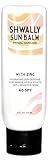 Shwally Zinc & Avocado Mineral SunBalm 40SPF, The Only Real Primal Sun Lotion - 100% Grass Fed Tallow, Avocado Oil & Non-Nano Zinc Oxide - Pregnancy Safe (Not Scented, 4 Fl Oz @ 40 SPF & Not Tinted)