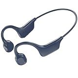 KualaLup Bone Conduction Headphones Bluetooth, Open Ear Headphones Wireless Bluetooth with 6-10H Long Life Dark Blue