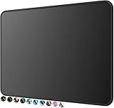 MROCO Mouse Pad [30% Larger] with Anti-Fray Stitched Edges, Premium-Textured Waterproof Surface, Non-Slip Rubber Base, Computer & Gaming Mouse Mat for Laptop, Office & Home, 8.5 x 11 in, Black