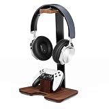 CUIWHRL Controller Stand Wood Headphone Stand for Desk Gaming Desk Accessories Controller Holder for Gaming Equipment Headset Holder Gift for Father,Son,Husband,Boyfriend