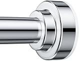 TEECK Shower Curtain Rod, 32-80 inch Adjustable Spring Tension Curtain Rod, Never Rust Anti-Slip Shower Curtain Rod for Bathroom, No Drilling, Never Collapse, Easy to Use, Silver
