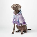 Spark Paws Dog Hoodie – Premium Dog Sweater for Small, Medium, and Large Dogs | Warm Outfits for French Bulldogs, Pitbull, Puppy, Winter Jacket Alternative - 90s Retro Sky Dye - 3XL