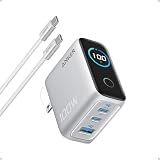 Anker 100W Max USB C Charger, 3-Port GaN Phone Charger with Smart Display
