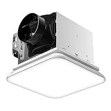 Fitop Bathroom Exhaust Fan with Light, 1.0 Sones 110 CFM 43W 1200LM