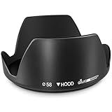 Altura Photo 58mm Camera Lens Hood Accessories for Canon Rebel T7 T8i T7i T6i T6s T6 SL2 SL3 EOS 77D 80D 90D with EF-S 18-55mm f/3.5-5.6 is, Select Nikon Lenses, Tulip Design Photography Accessories