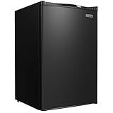 EUHOMY Upright freezer, 3.0Cubic Feet, Single Door Compact Mini Freezer with Reversible Door,Small freezer for Home/Dorms/Apartment/Office, Black
