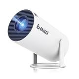 LONAISCI Mini Projector With WIFI and Bluetooth, Portable Projector 4K Support, Android 13, Auto Keystone, 180° Rotatable, 40"-150" Screen Small Projector HY300 Pro