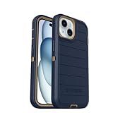 OtterBox iPhone 15, iPhone 14, & iPhone 13 (Only) Defender Series Case - Blue Suede Shoes - Screenless - Rugged & Durable - with Port Protection - Holster Clip Includes - Microbial Defense Protection