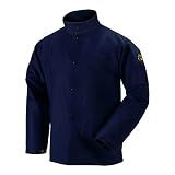 Black Stallion REVCO - FN9-30C-M FN9-30C 30" 9oz. Navy FR Cotton Welding Jacket, Large (Medium)