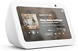 Amazon Echo Show 5 (newest model), Smart display with Alexa+ Early Access, 2x the bass and clearer sound, Glacier White