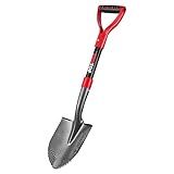 HANTOP Small Shovel Garden Shovel for Digging Short Handled Round Shovel Survival Shovel for Car, 28 inches