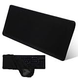 Keyboard Dust Cover, Black Keyboard Covers for Desktop Stretch Fabric Computer Keyboards Cover Washable Keyboards Protector Covers for Computer Mechanical Gaming from 14.9" X 5.9" Up to 19.5" X 7.5"