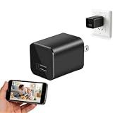 Ctetma USB Charger Camera, WiFi Small Security Camera, Full HD 1080P Mini Wireless Nanny Cam Motion Detection with App Live Feed for Home, Window, Indoor