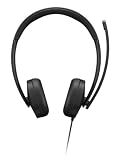 Lenovo USB-A Wired Stereo Headset for PC/Laptop, AI Noise Canceling via APP, 140g Lightweight, Replaceable Earcups, Double-Sided Boom Mic, in-line Controls with Mute for Call. Work with Teams/Zoom