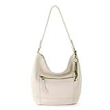 The Sak Sequoia Large Hobo Bag - Premium Leather Women's Handbag for Everyday & Travel - Designer Purse With Shoulder Bag Strap, Zipper Closure and Pockets - Stone