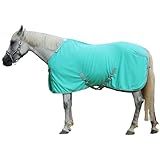 LEAFOREST Horse Fleece Blanket Polar Fleece Cooler Liner Soft Exercise Blankets for Horses Moisture Wicking Sheet in The Barn, Stable, Stall, Pasture, Paddock Green 72 inches