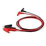 Bectyton 2PCS Test Leads, Alligator Clips, Red and Black, Multimeter Probes, Banana Plug to Alligator Clip Multimeter Test Leads