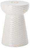 Safavieh Castle Gardens Collection Daphne White Glazed Ceramic Garden Stool