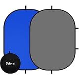Selens Collapsible Backdrop 59x78.7inches Pop Up Blue Grey Background with
