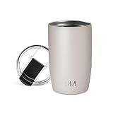 Simple Modern Travel Coffee Mug Tumbler with Flip Lid | Reusable Insulated Stainless Steel Cold Brew Iced Coffee Cup Thermos | Gifts for Women Men Him Her | Voyager Collection | 12oz | Almond Birch