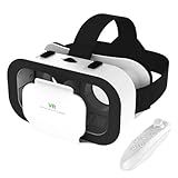 Virtual Reality Headset for Phone with Controller, 3D VR Glasses Adjustable VR Virtual Reality Goggles, Compatible 4.7-6.5 inch for iPhone & Android, for Movies Games(Black)