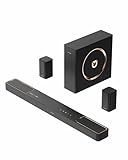 ULTIMEA 5.1.2ch Sound Bar with Dolby Atmos, Surround Sound System for TV with 2 Surround Speakers, Sound Bar for Smart TV, Soundbar with Subwoofer for Home Theater, BT 5.4, HDMI eARC, Skywave F40