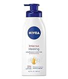 NIVEA Intense Healing Body Lotion for Very Dry, Itchy Skin with Glycerin, Provitamin B5 and Niacinamide, 72-Hour Body Moisturizer, 16.9 Fl Oz Pump Bottle