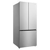 Avanti French Door Refrigerator with Bottom Freezer 30-Inch Wideâ€‹, Frost Free Technology, Large Capacity with Adjustable Shelves, Door Bins & Crisper Drawers, 17.5 Cu.Ft., Stainless Steel