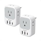 TESSAN 2 Pack European Travel Plug Adapter, Europe Power Converter