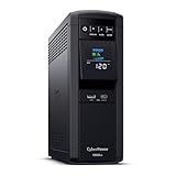 CyberPower CP1500PFCLCD PFC Sinewave UPS Battery Backup and Surge Protector, 1500VA/1000W, 12 Outlets, AVR, Mini Tower; UL Certified