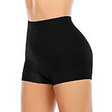 Werena Seamless Shaping Boyshorts Panties for Women Slip Shorts Under Dress Shapewear Shorts Tummy Control Underwear(A2# Black, Small)