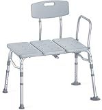 HOMLAND Tub Transfer Bench for Bathtub, FSA/HSA Eligible 400 lbs Heavy Duty Shower Chair with Backrest, Slip-Resistant Feet, Height Adjustable Shower Bench Shower Seat for Elderly and Disabled