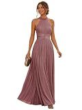 Ever-Pretty Women's Maxi Halter Formal Dress Stretchy Glitter Evening Gowns