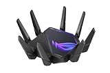 ASUS ROG Rapture WiFi 6E Gaming Router (GT-AXE16000) - Quad-Band, 6 GHz Ready, Dual 10G Ports, 2.5G WAN Port, AiMesh Support, Triple-Level Game Acceleration, Lifetime Internet Security, Instant Guard