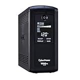 CyberPower CP1000AVRLCD Intelligent LCD UPS Battery Backup and Surge Protector, 1000VA/600W, 9 Outlets, AVR, Mini-Tower, UL Certified