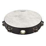 Remo TA-5210-70 Fiberskyn Tambourine - Quadura Black, 10"