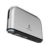 STATIONPC PocketCloud Portable NAS with M.2 NVMe & SD Slots, up to 8TB Capacity (Diskless), One-Click Backup,Supports Wi-Fi 6, LCD Display, App Control, 3200mAhx2 Replaceable Batteries for Outdoor Use