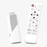 YFDSPSM Streaming Media Player Converts Regular TV to Smart TV 4K Resolution Chromecast Built-in Android 14.0 OS Quad-Core Processor WIFI6 Bluetooth Bluetooth Voice Remote 2GB+16GB Memory (HCYDSB-B)