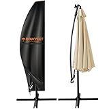 ROWYEET Umbrella Covers for Outdoor Umbrellas 9-12ft, 420D Oxford Fabric Patio Umbrella Cover Waterproof UV-Resistant Protection for Offset Umbrella & Parasol (Fits Cantilever Umbrella up to 9′S/12′R)