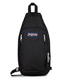 JanSport Move Sling Crossbody Bag – Main Compartment, Zippered Front Pockets, Adjustable Shoulder Strap, Fully Padded Back Panel, Black
