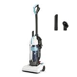 Amazon Basics Upright Bagless Vacuum Cleaner for Carpet and Hard Floors, Washable Filter, Crevice and Upholstery Tools, Detachable Handle, Lightweight, 1.7L Dust Cup, 25ft Cord, Black/White