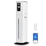 LEVOIT OasisMist 1000S (10L) Smart Humidifier for Home Large Room Bedroom, Last 100 Hours Suitable for Indoor Plant, Cover up to 600ft², Easy Top Fill, Remoter & Voice Control, Auto Mode, Quiet, White