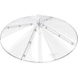 iBorn Baffles for Bird Feeders, 19.6” Oversized Bird Feeder Cover for Rain Guard, Birds Feeders Squirrel Guard, Full Protection for Outdoors, Polycarbonate(PC), Pack of 1, Transparent