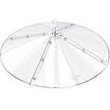 iBorn Baffles for Bird Feeders, 19.5” Oversized Bird Feeder Cover for Rain Guard, Birds Feeders Squirrel Guard, Full Protection for Outdoors, Polycarbonate(PC), Pack of 1, Transparent