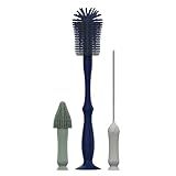 Dr. Brown's Silicone Cleaning Brush Set with Bottle, Spout, and Straw Brush, 3 Brushes to Clean Baby Bottles, Spouts, Nipples, and Straws, BPA Free – 3-Pack